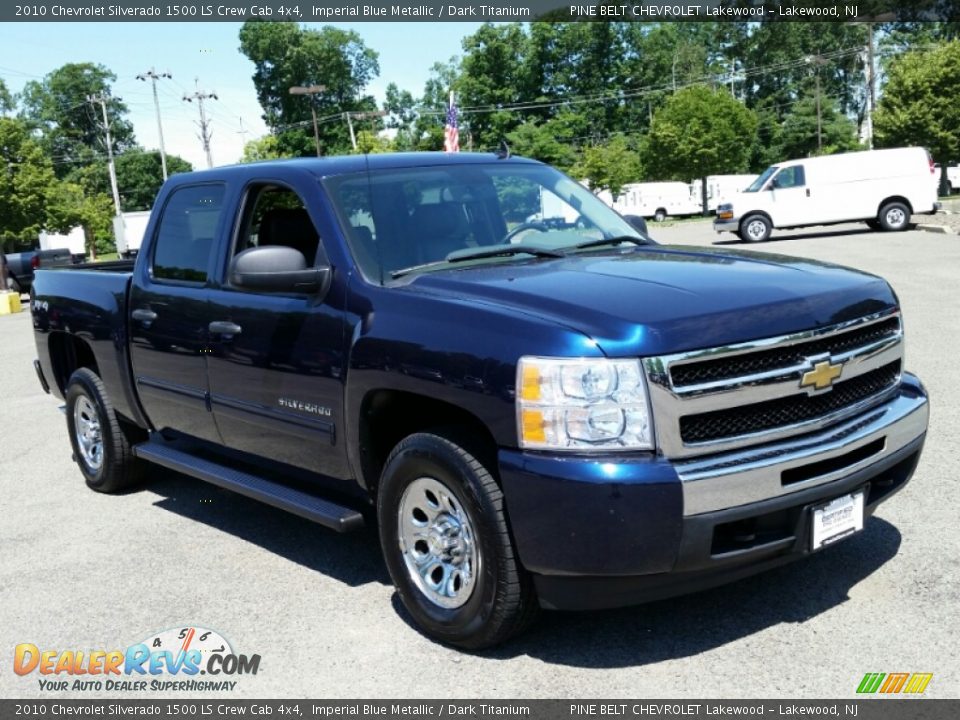 2010 Chevrolet Silverado 1500 LS Crew Cab 4x4 Imperial Blue Metallic / Dark Titanium Photo #3