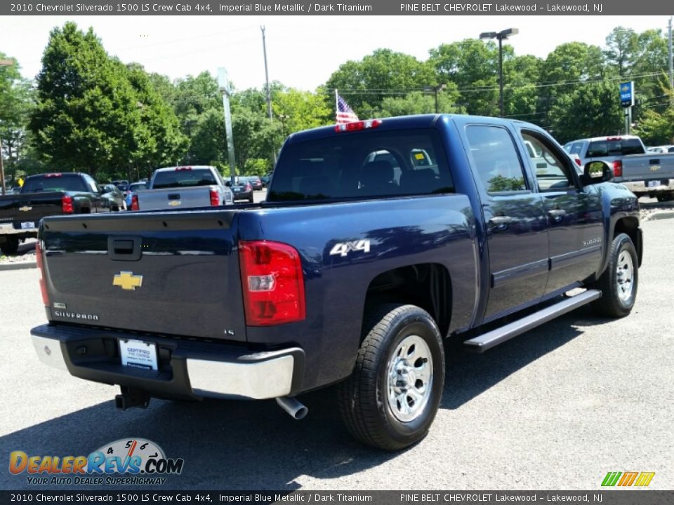 2010 Chevrolet Silverado 1500 LS Crew Cab 4x4 Imperial Blue Metallic / Dark Titanium Photo #7