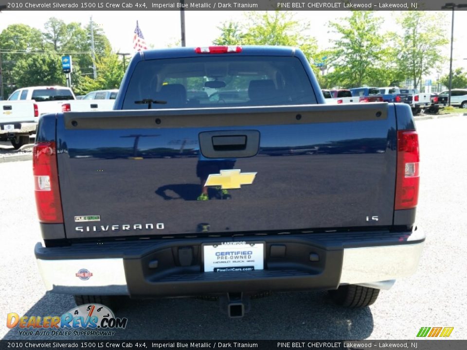 2010 Chevrolet Silverado 1500 LS Crew Cab 4x4 Imperial Blue Metallic / Dark Titanium Photo #8