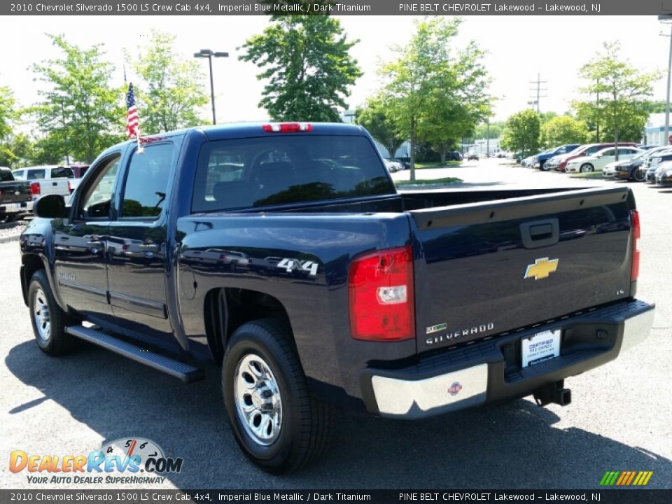 2010 Chevrolet Silverado 1500 LS Crew Cab 4x4 Imperial Blue Metallic / Dark Titanium Photo #11