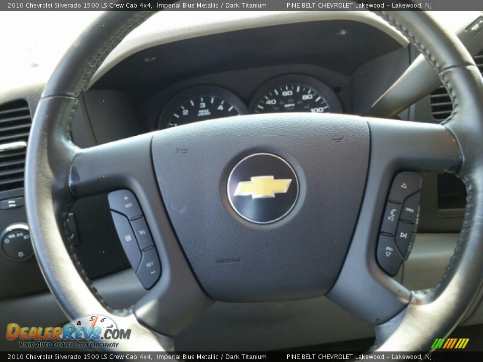 2010 Chevrolet Silverado 1500 LS Crew Cab 4x4 Imperial Blue Metallic / Dark Titanium Photo #15