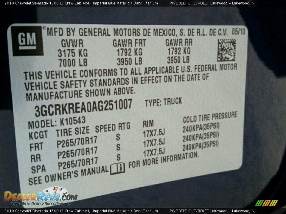 2010 Chevrolet Silverado 1500 LS Crew Cab 4x4 Imperial Blue Metallic / Dark Titanium Photo #18