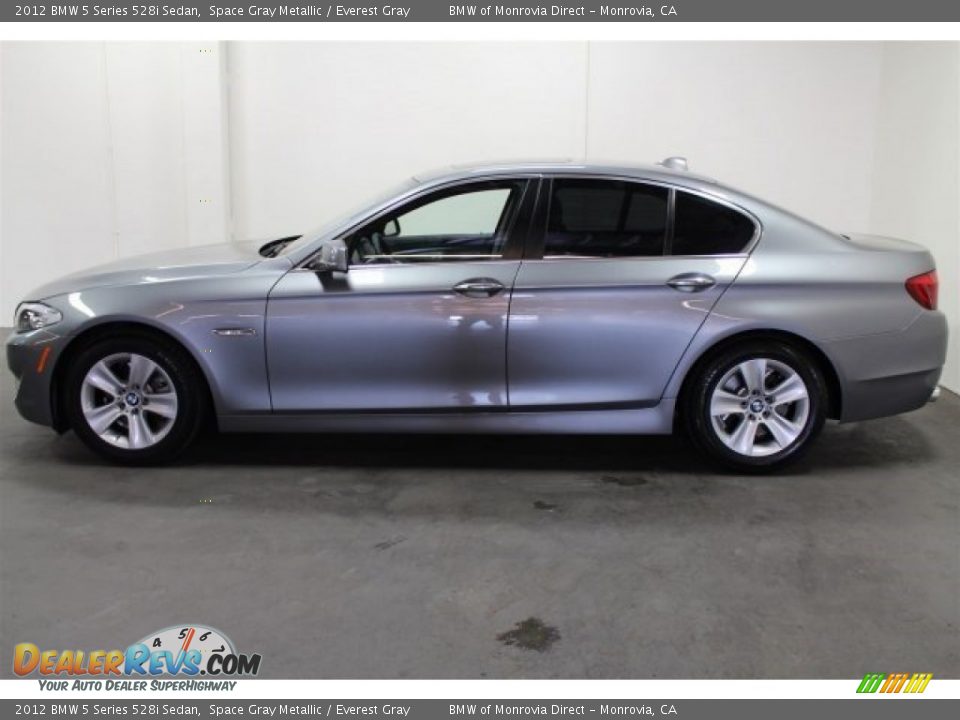 2012 BMW 5 Series 528i Sedan Space Gray Metallic / Everest Gray Photo #6