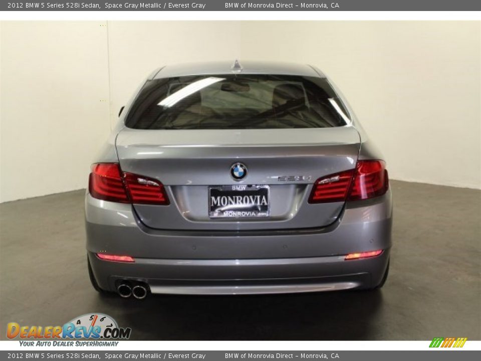 2012 BMW 5 Series 528i Sedan Space Gray Metallic / Everest Gray Photo #8