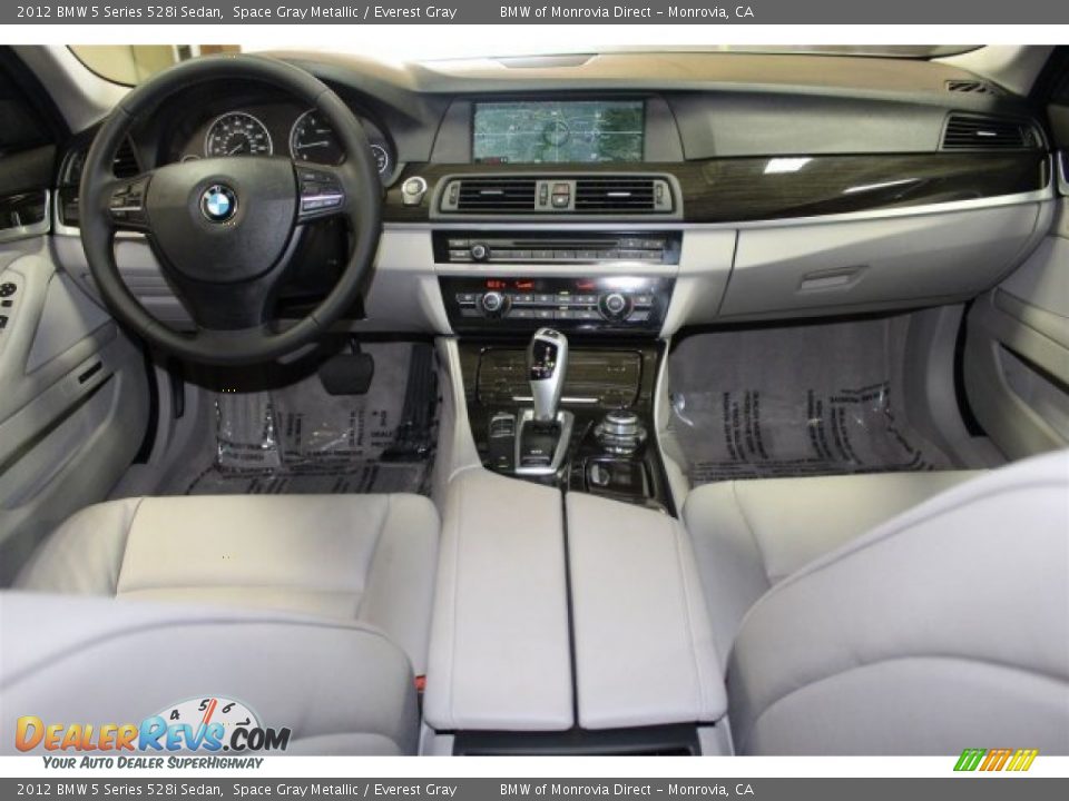 2012 BMW 5 Series 528i Sedan Space Gray Metallic / Everest Gray Photo #10