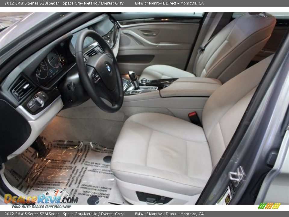 2012 BMW 5 Series 528i Sedan Space Gray Metallic / Everest Gray Photo #12