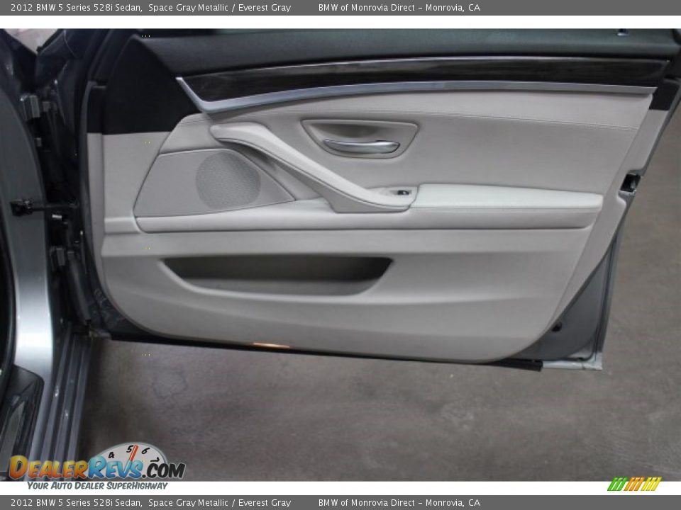 2012 BMW 5 Series 528i Sedan Space Gray Metallic / Everest Gray Photo #15
