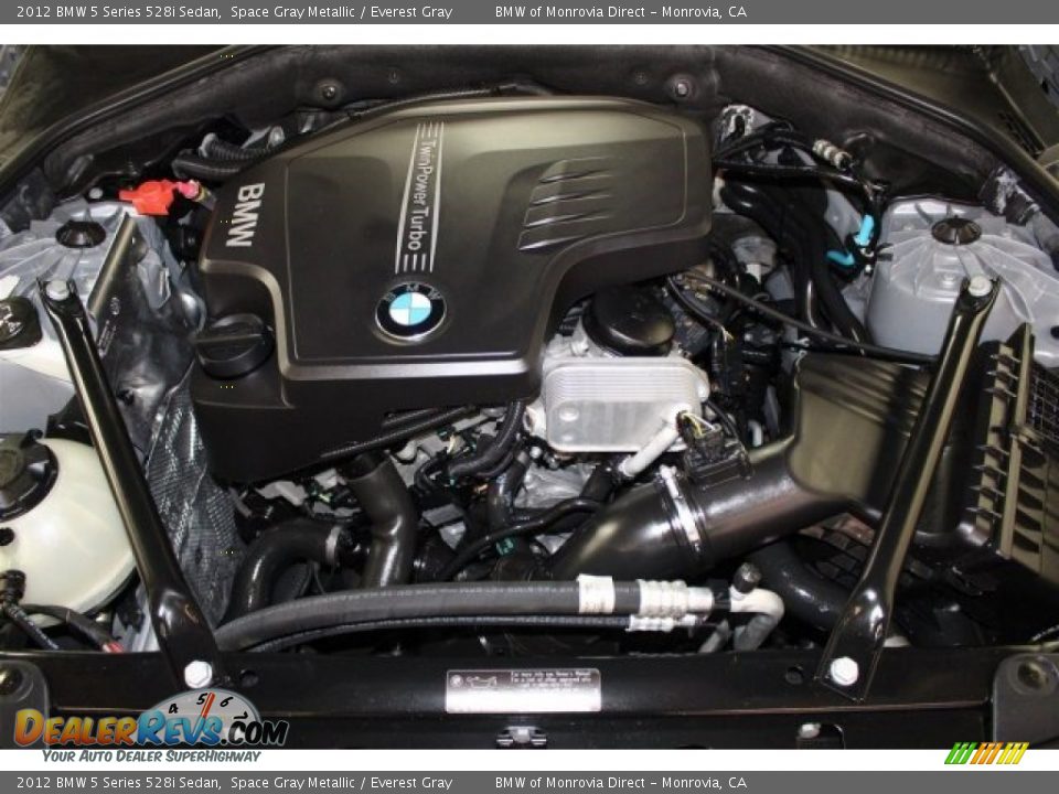 2012 BMW 5 Series 528i Sedan Space Gray Metallic / Everest Gray Photo #19