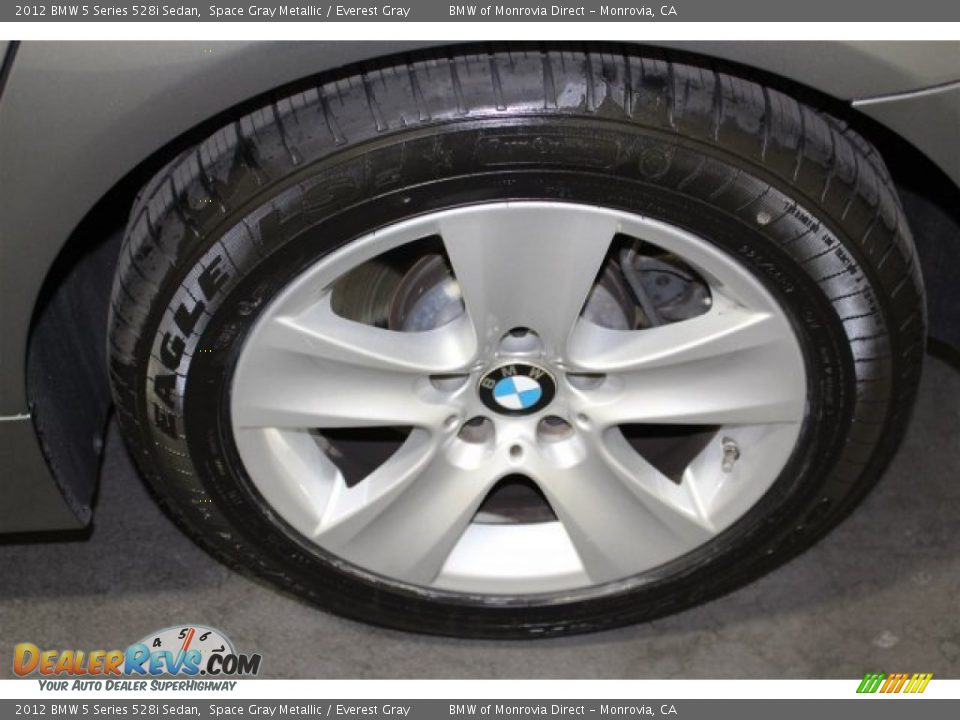 2012 BMW 5 Series 528i Sedan Space Gray Metallic / Everest Gray Photo #20