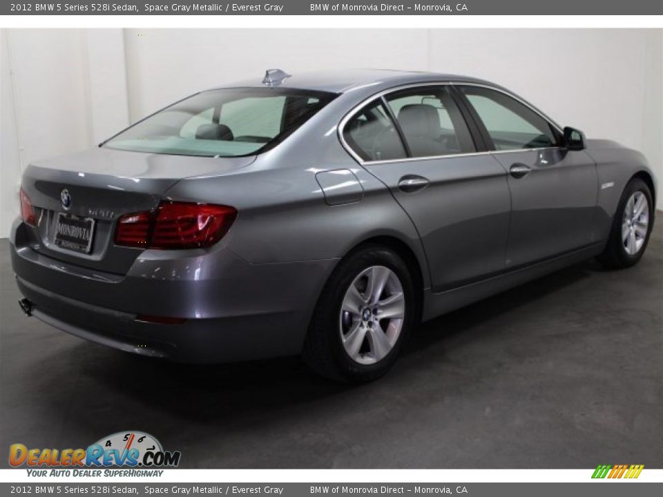 2012 BMW 5 Series 528i Sedan Space Gray Metallic / Everest Gray Photo #4