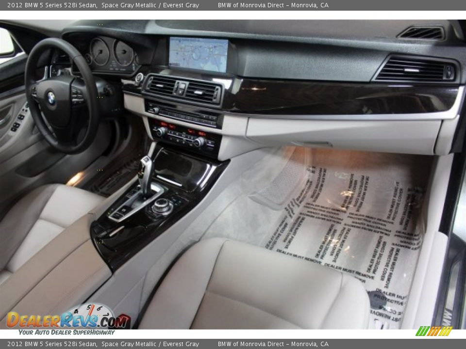2012 BMW 5 Series 528i Sedan Space Gray Metallic / Everest Gray Photo #11