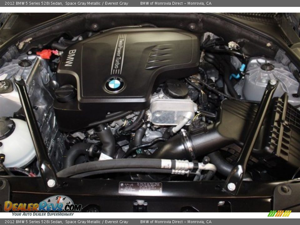 2012 BMW 5 Series 528i Sedan Space Gray Metallic / Everest Gray Photo #19