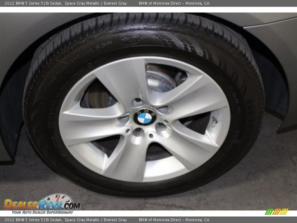 2012 BMW 5 Series 528i Sedan Space Gray Metallic / Everest Gray Photo #20