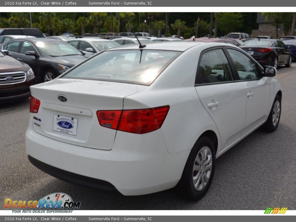 2010 Kia Forte LX Clear White / Coffee Photo #5