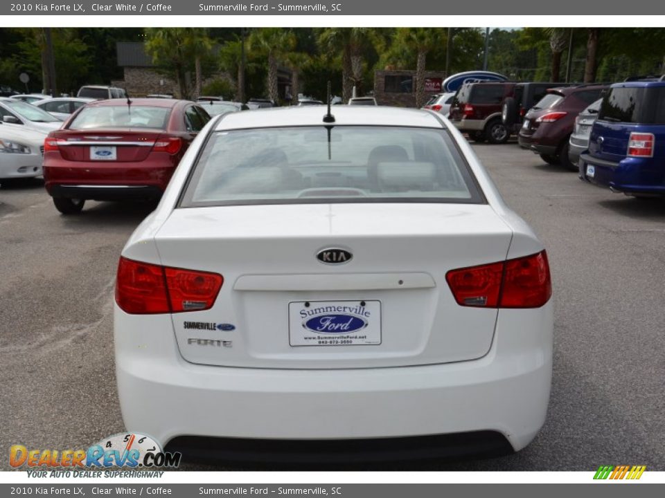 2010 Kia Forte LX Clear White / Coffee Photo #6