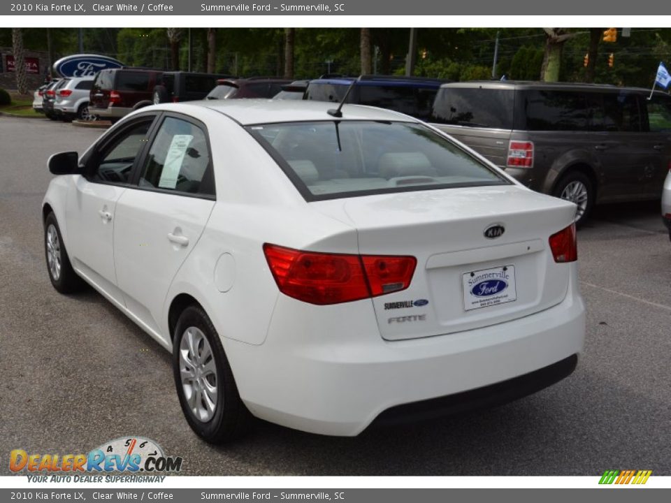 2010 Kia Forte LX Clear White / Coffee Photo #7