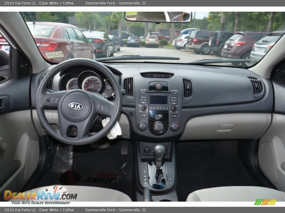 2010 Kia Forte LX Clear White / Coffee Photo #9
