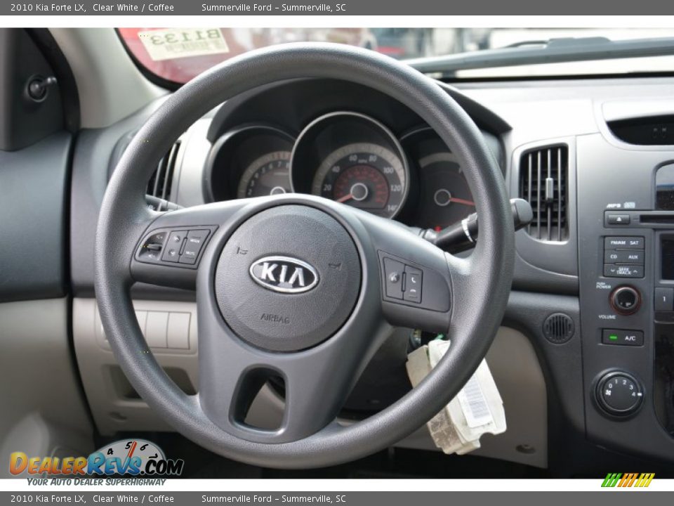 2010 Kia Forte LX Clear White / Coffee Photo #10