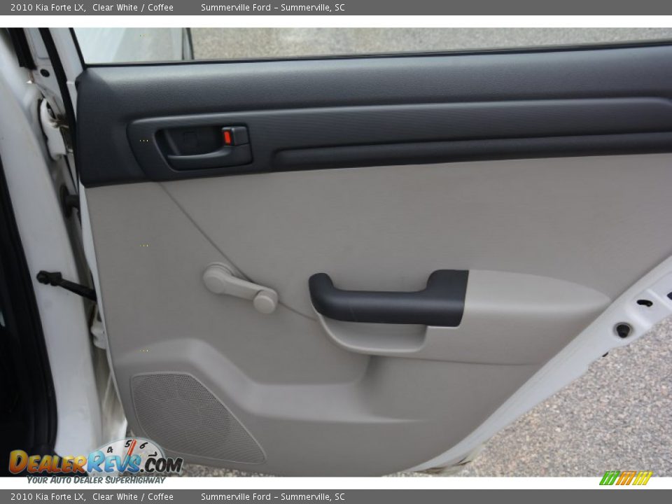 2010 Kia Forte LX Clear White / Coffee Photo #13
