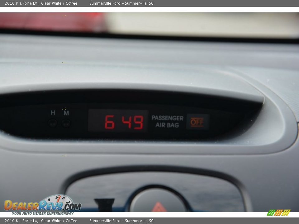 2010 Kia Forte LX Clear White / Coffee Photo #19