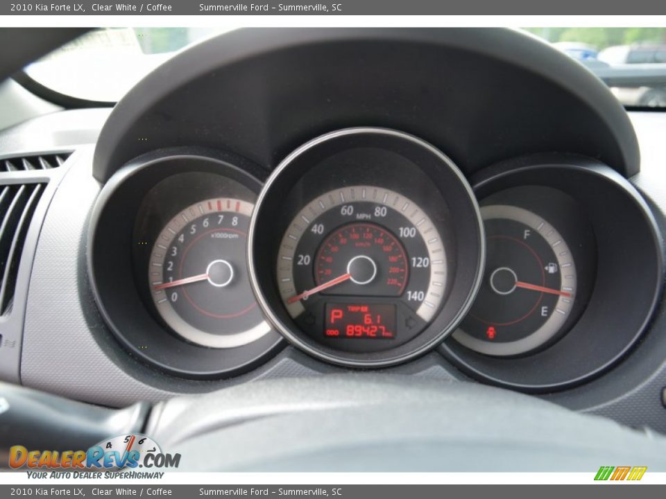2010 Kia Forte LX Clear White / Coffee Photo #20