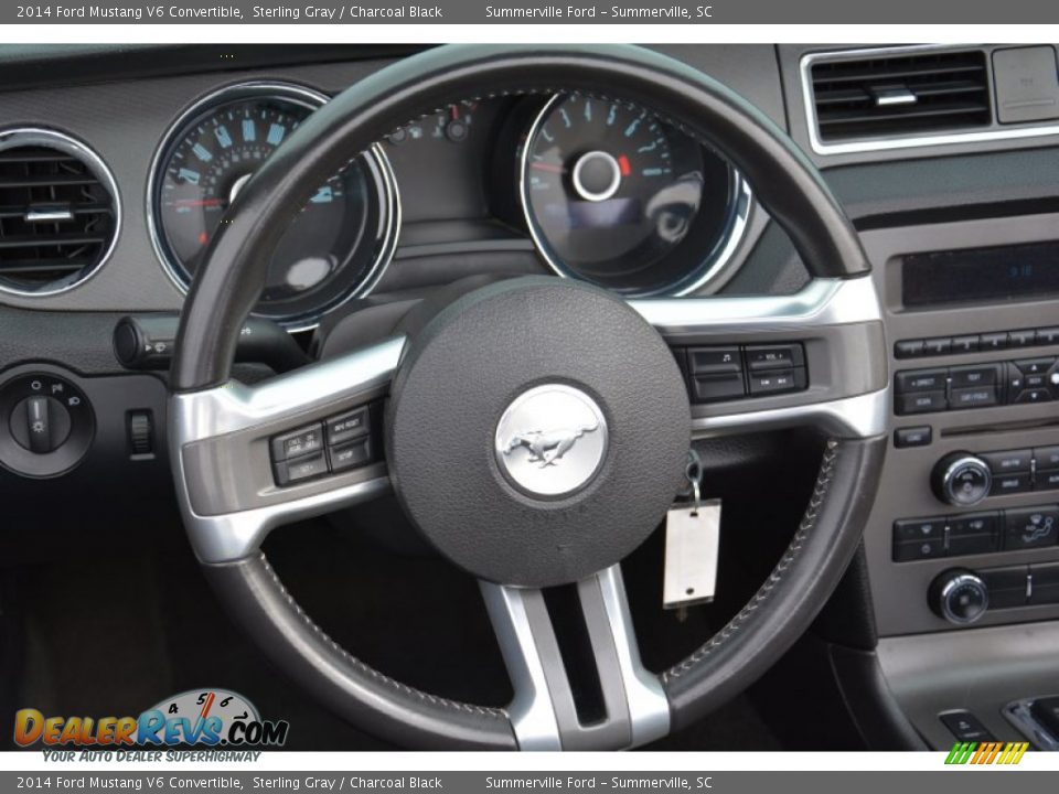 2014 Ford Mustang V6 Convertible Sterling Gray / Charcoal Black Photo #13