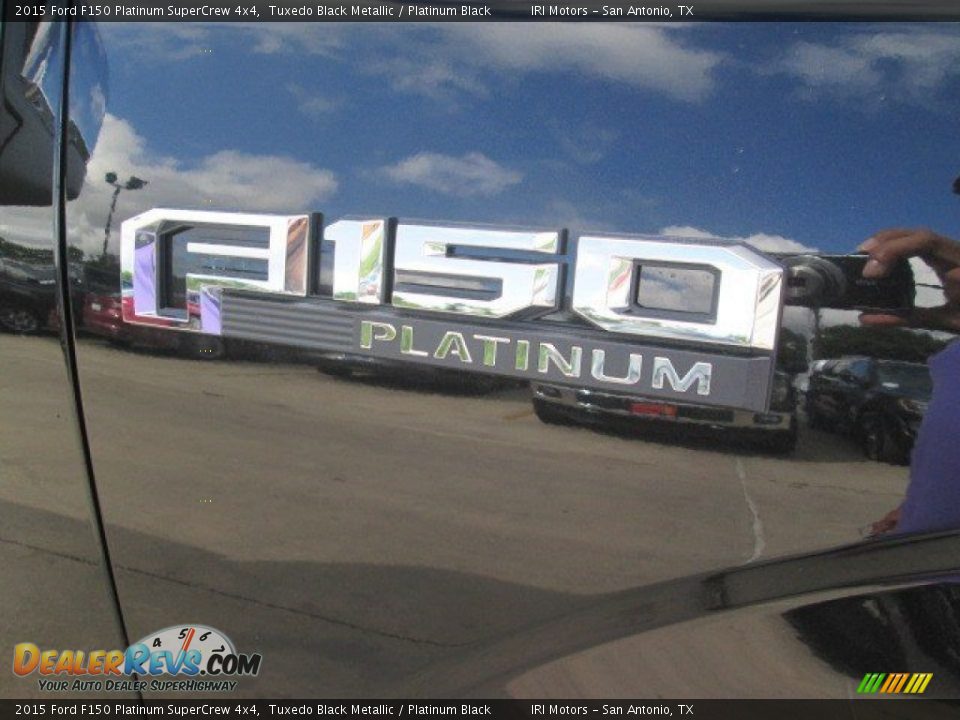 2015 Ford F150 Platinum SuperCrew 4x4 Tuxedo Black Metallic / Platinum Black Photo #5