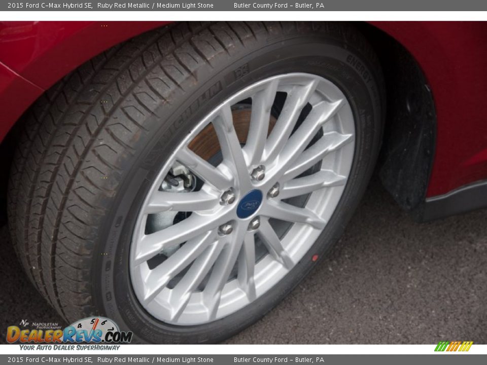 2015 Ford C-Max Hybrid SE Ruby Red Metallic / Medium Light Stone Photo #4
