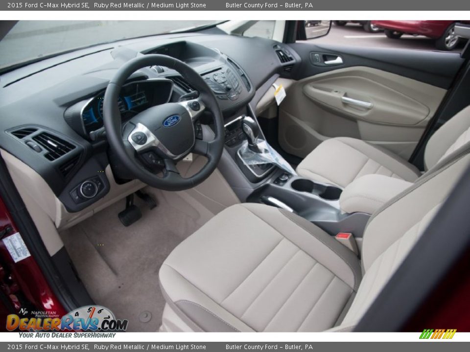 Medium Light Stone Interior - 2015 Ford C-Max Hybrid SE Photo #7