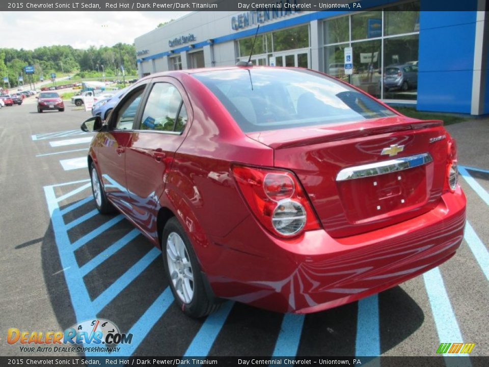 2015 Chevrolet Sonic LT Sedan Red Hot / Dark Pewter/Dark Titanium Photo #4