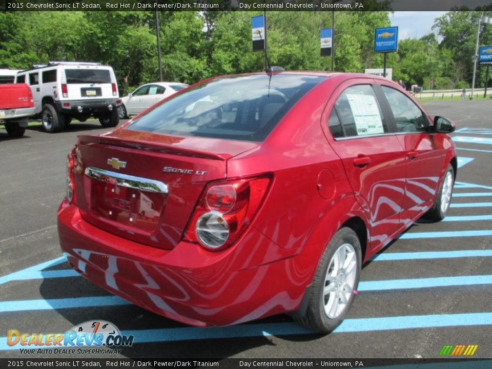 2015 Chevrolet Sonic LT Sedan Red Hot / Dark Pewter/Dark Titanium Photo #6