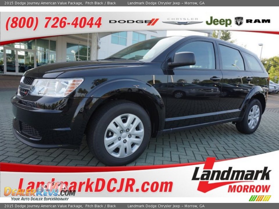 2015 Dodge Journey American Value Package Pitch Black / Black Photo #1
