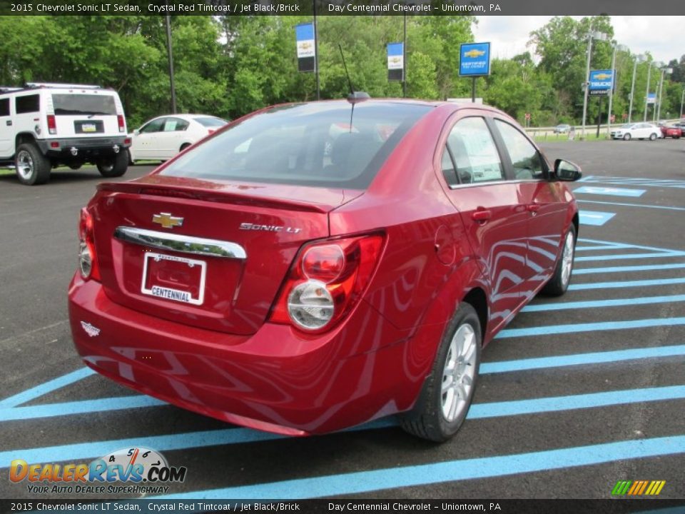 2015 Chevrolet Sonic LT Sedan Crystal Red Tintcoat / Jet Black/Brick Photo #6