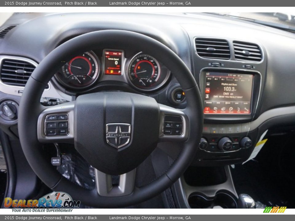 2015 Dodge Journey Crossroad Pitch Black / Black Photo #7