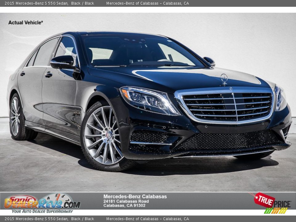 2015 Mercedes-Benz S 550 Sedan Black / Black Photo #1