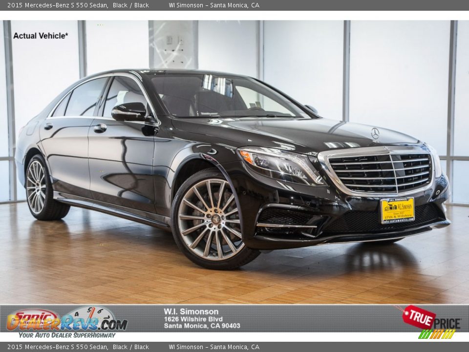 2015 Mercedes-Benz S 550 Sedan Black / Black Photo #1