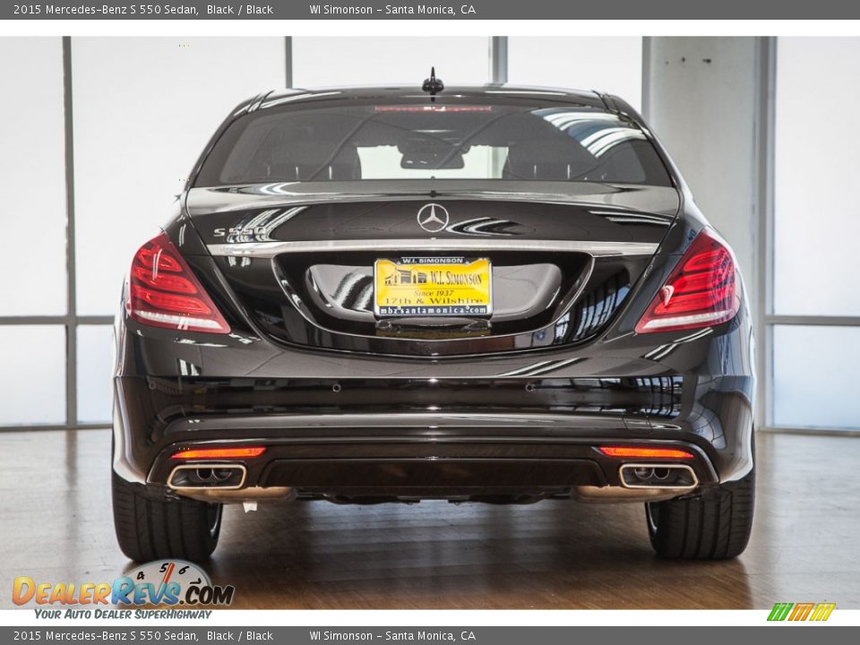 2015 Mercedes-Benz S 550 Sedan Black / Black Photo #4