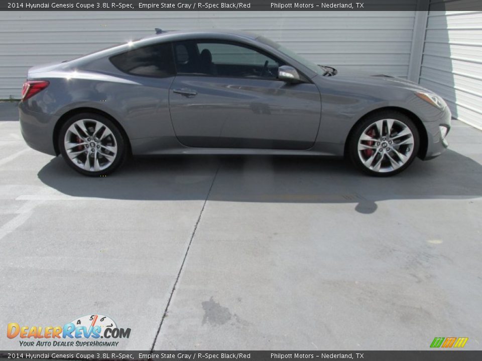 2014 Hyundai Genesis Coupe 3.8L R-Spec Empire State Gray / R-Spec Black/Red Photo #8