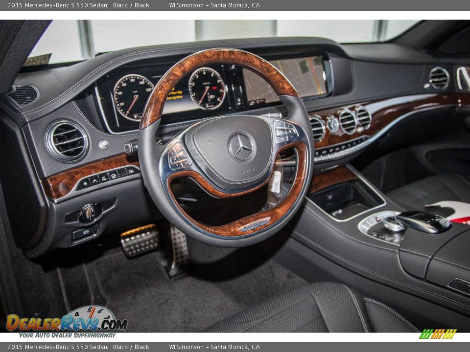 2015 Mercedes-Benz S 550 Sedan Black / Black Photo #6