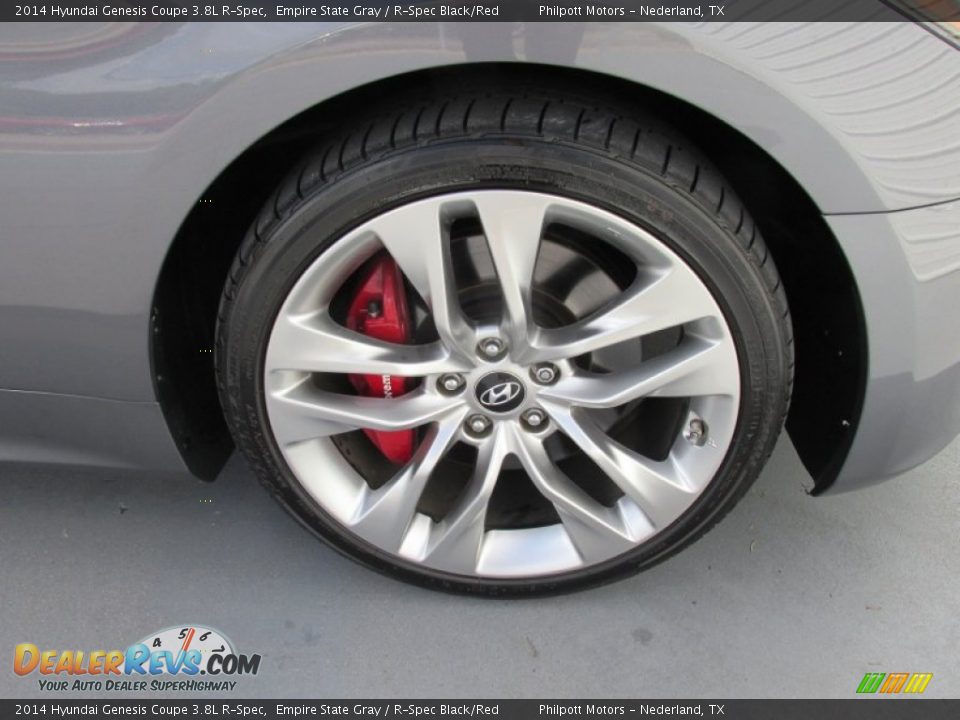 2014 Hyundai Genesis Coupe 3.8L R-Spec Empire State Gray / R-Spec Black/Red Photo #15