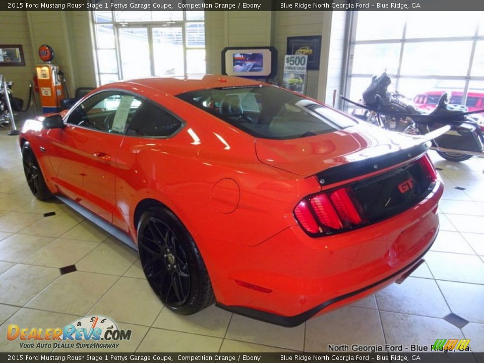 2015 Ford Mustang Roush Stage 1 Pettys Garage Coupe Competition Orange / Ebony Photo #4