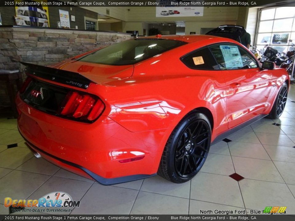 2015 Ford Mustang Roush Stage 1 Pettys Garage Coupe Competition Orange / Ebony Photo #6