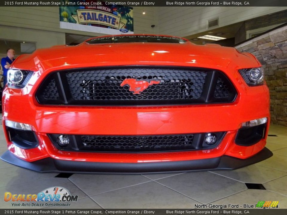 2015 Ford Mustang Roush Stage 1 Pettys Garage Coupe Competition Orange / Ebony Photo #9