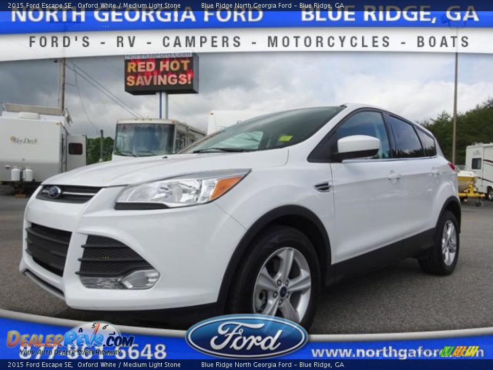 2015 Ford Escape SE Oxford White / Medium Light Stone Photo #1