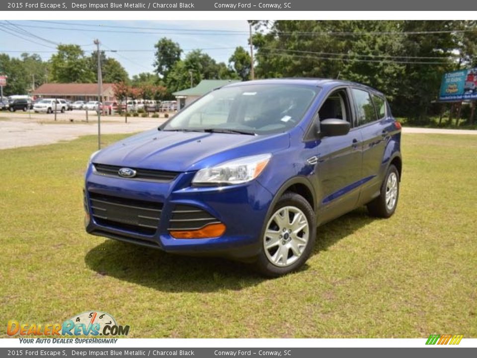 2015 Ford Escape S Deep Impact Blue Metallic / Charcoal Black Photo #1
