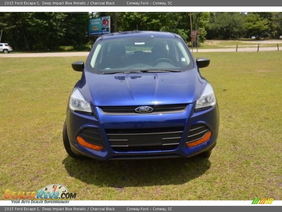 2015 Ford Escape S Deep Impact Blue Metallic / Charcoal Black Photo #2