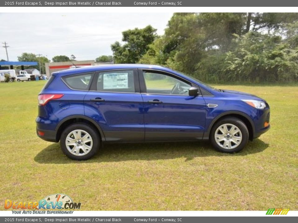 2015 Ford Escape S Deep Impact Blue Metallic / Charcoal Black Photo #4