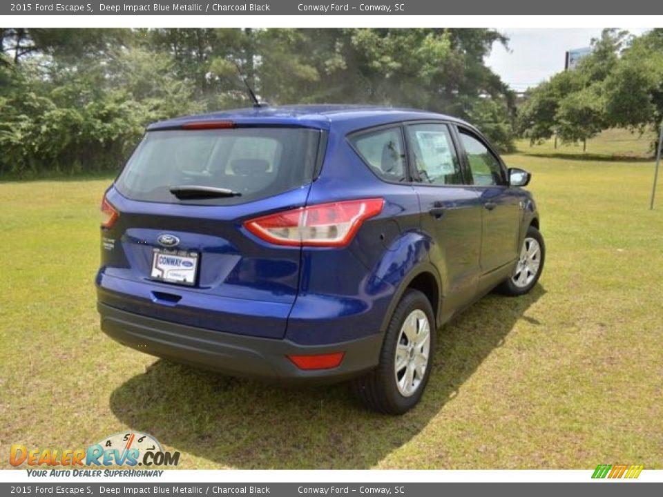 2015 Ford Escape S Deep Impact Blue Metallic / Charcoal Black Photo #5