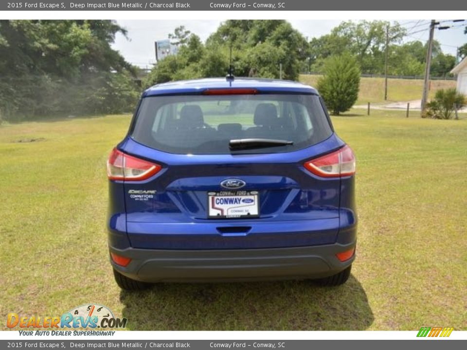 2015 Ford Escape S Deep Impact Blue Metallic / Charcoal Black Photo #6