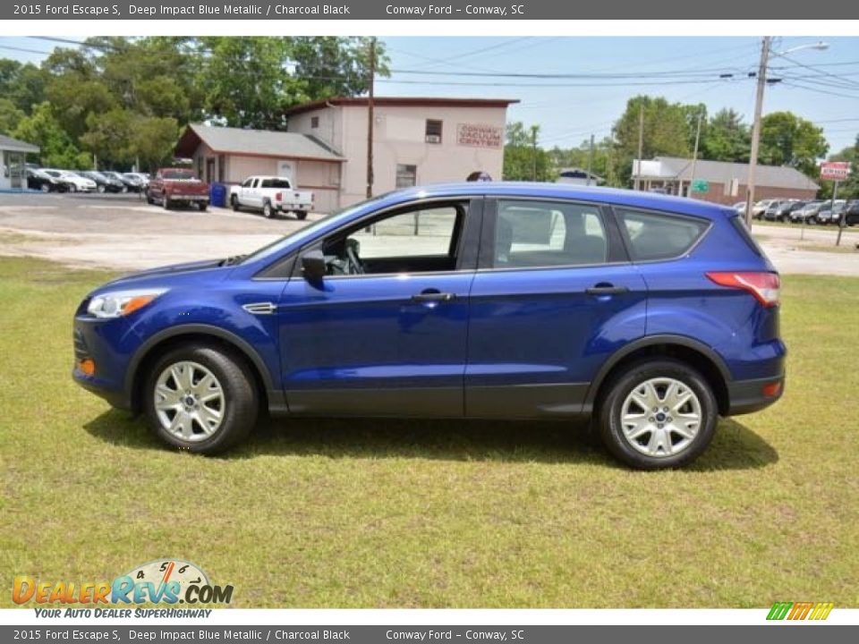 2015 Ford Escape S Deep Impact Blue Metallic / Charcoal Black Photo #8